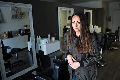 MIKAELA MACKENZIE / WINNIPEG FREE PRESS

Giovanna Minenna poses in her Grant Park location of Brows by G, which she has chosen to close because of COVID-19 concerns, in Winnipeg on Tuesday, March 17, 2020.
Winnipeg Free Press 2020