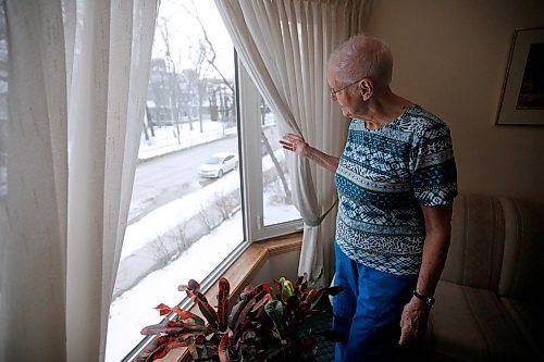 JOHN WOODS / WINNIPEG FREE PRESS
Ninety one year old Joyce Church, a resident at Thorvaldson Care Centre, is photographed in the senior centre during CoVid-19 outbreak in Winnipeg Tuesday, March 17, 2020. The centre has implemented limited visitors and sanitation protocol.

Reporter: Waldman