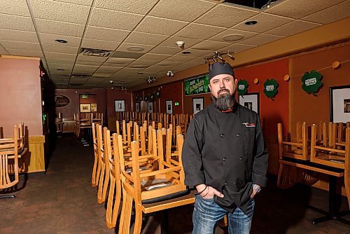 JESSE BOILY / WINNIPEG FREE PRESS
Tony Siwicki, the owner of Silver Heights Restaurant, poses for a portrait in his empty dining room in his restaurant in Winnipeg on Wednesday, March 18, 2020.
Reporter: Martin Cash