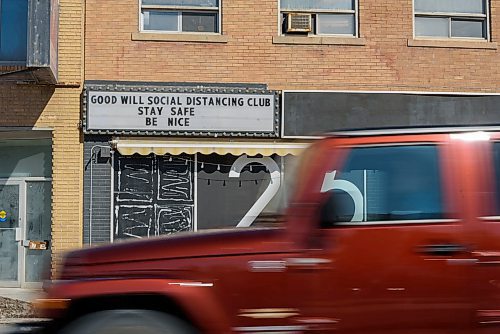 JESSE BOILY / WINNIPEG FREE PRESS
The Good Will Social Club on Portage Ave promotes social distancing on their sign as they remain closed until it is deemed safe to reopen on Thursday, March 19, 2020.
Reporter: