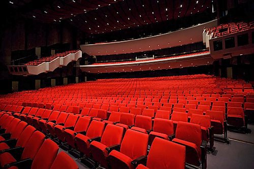 MIKE DEAL / WINNIPEG FREE PRESS
An empty Centennial Concert Hall with a house lights on.
200319 - Thursday, March 19, 2020.