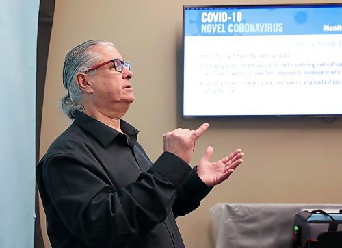 RUTH BONNEVILLE  /  WINNIPEG FREE PRESS 

Local - MB COVID-19 Presser at LEG

Mar Koskie, American sign language interpreter,  ensures deaf people understand the information relayed by the Manitoba Government during the COVID-19 NewsRelease at the Legislative Building on Thursday.


March 19th, 2020
