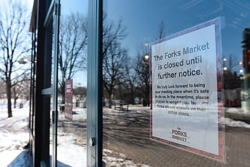 JESSE BOILY / WINNIPEG FREE PRESS
As Winnipegers practice social distancing popular landmarks like the Forks seem almost empty with the exception of some workers.  Thursday, March 19, 2020
Reporter: