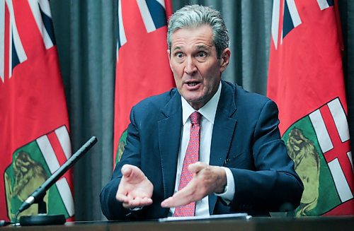 RUTH BONNEVILLE  /  WINNIPEG FREE PRESS 

Local - MB Budget 

Premier Brian Pallister responds to questions from the media after finance minister, Scott, Fielding read the  2020 budget at the Legislative Building on Thursday.


March 19th, 2020
