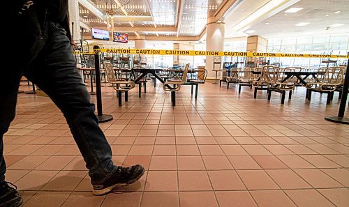 Mike Sudoma / Winnipeg Free Press
Portage Place Mall has closed down the seating area of the food court, despite the mall being busier than ever. The food vendors will stay open despite the seating area closure
March 19, 2020