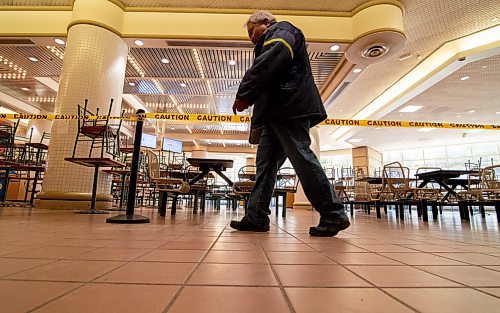 Mike Sudoma / Winnipeg Free Press
Portage Place Mall has closed down the seating area of the food court, despite the mall being busier than ever. The food vendors will stay open despite the seating area closure
March 19, 2020