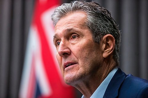 MIKAELA MACKENZIE / WINNIPEG FREE PRESS

Premier Brian Pallister announces a state of emergency in the province of Manitoba at the Manitoba Legislative Building in Winnipeg on Friday, March 20, 2020. 
Winnipeg Free Press 2020