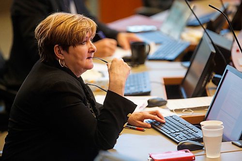 MIKE DEAL / WINNIPEG FREE PRESS
Councillor Janice Lukes, Waverley West Ward, during the Winnipeg City Council budget meeting which continued Friday morning.
200320 - Friday, March 20, 2020.