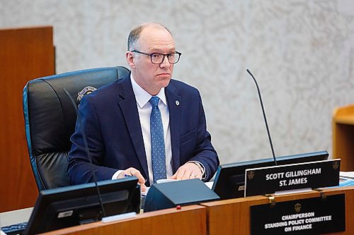 MIKE DEAL / WINNIPEG FREE PRESS
Councillor Scott Gillingham, St. James Ward, during the Winnipeg City Council budget meeting which continued Friday morning.

200320 - Friday, March 20, 2020.