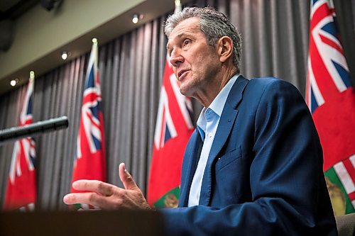 MIKAELA MACKENZIE / WINNIPEG FREE PRESS

Premier Brian Pallister announces a state of emergency in the province of Manitoba at the Manitoba Legislative Building in Winnipeg on Friday, March 20, 2020. 
Winnipeg Free Press 2020