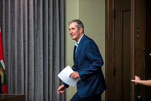 MIKAELA MACKENZIE / WINNIPEG FREE PRESS

Premier Brian Pallister announces a state of emergency in the province of Manitoba at the Manitoba Legislative Building in Winnipeg on Friday, March 20, 2020. 
Winnipeg Free Press 2020