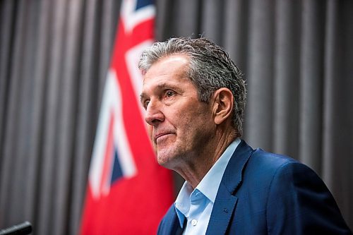 MIKAELA MACKENZIE / WINNIPEG FREE PRESS

Premier Brian Pallister announces a state of emergency in the province of Manitoba at the Manitoba Legislative Building in Winnipeg on Friday, March 20, 2020. 
Winnipeg Free Press 2020