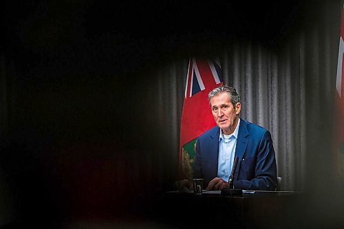 MIKAELA MACKENZIE / WINNIPEG FREE PRESS

Premier Brian Pallister announces a state of emergency in the province of Manitoba at the Manitoba Legislative Building in Winnipeg on Friday, March 20, 2020. 
Winnipeg Free Press 2020