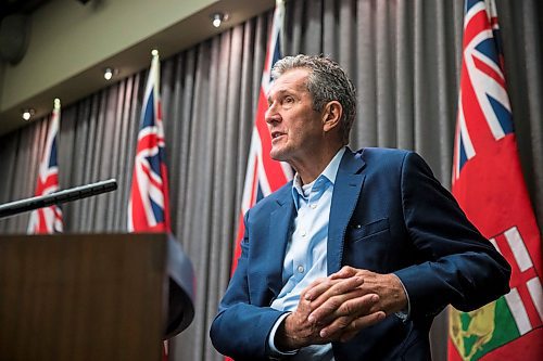 MIKAELA MACKENZIE / WINNIPEG FREE PRESS

Premier Brian Pallister announces a state of emergency in the province of Manitoba at the Manitoba Legislative Building in Winnipeg on Friday, March 20, 2020. 
Winnipeg Free Press 2020