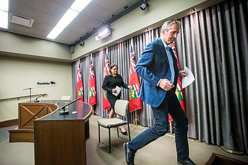 MIKAELA MACKENZIE / WINNIPEG FREE PRESS

Premier Brian Pallister announces a state of emergency in the province of Manitoba at the Manitoba Legislative Building in Winnipeg on Friday, March 20, 2020. 
Winnipeg Free Press 2020