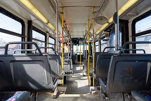 JESSE BOILY / WINNIPEG FREE PRESS
Winnipeg Transit bus sits almost empty on Friday, March 20, 2020.
Reporter: