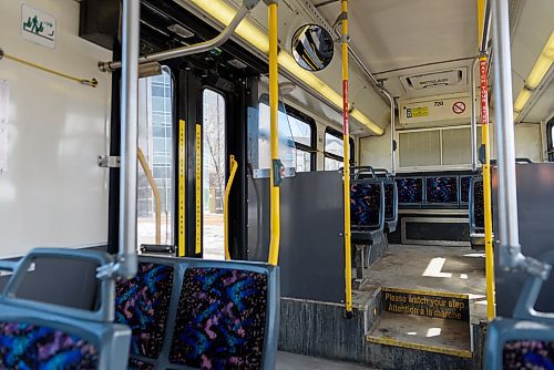 JESSE BOILY / WINNIPEG FREE PRESS
Winnipeg Transit bus sits almost empty on Friday, March 20, 2020.
Reporter: