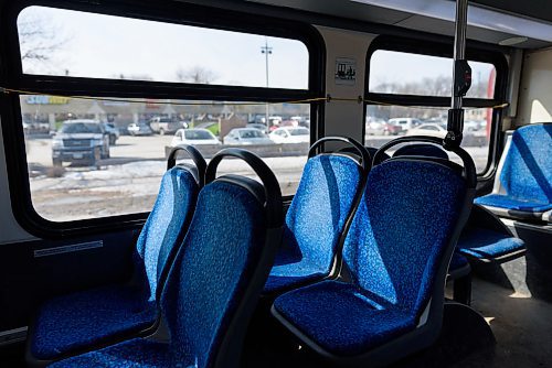 JESSE BOILY / WINNIPEG FREE PRESS
Winnipeg Transit bus sits almost empty on Friday, March 20, 2020.
Reporter: