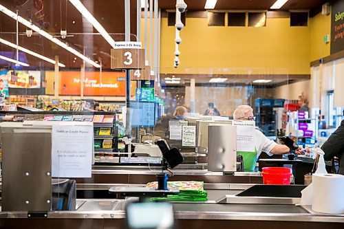 MIKAELA MACKENZIE / WINNIPEG FREE PRESS

New cough guards installed at Sobeys on Henderson Highway in Winnipeg on Monday, March 23, 2020. For Malak Abas story.
Winnipeg Free Press 2020