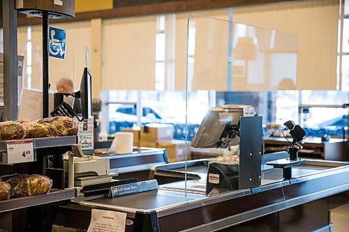 MIKAELA MACKENZIE / WINNIPEG FREE PRESS

New cough guards installed at Sobeys on Henderson Highway in Winnipeg on Monday, March 23, 2020. For Malak Abas story.
Winnipeg Free Press 2020