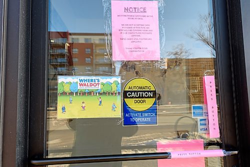 JESSE BOILY / WINNIPEG FREE PRESS
Fromagerie Bothwell displays signs for social distancing due the COVID-19 outbreak on Monday, March 23, 2020.
Reporter: