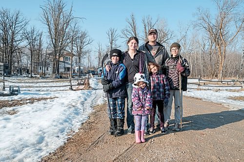 Mike Sudoma / Winnipeg Free Press
The Funk Family outside of their home during a recess break Thursday afternoon
March 26, 2020