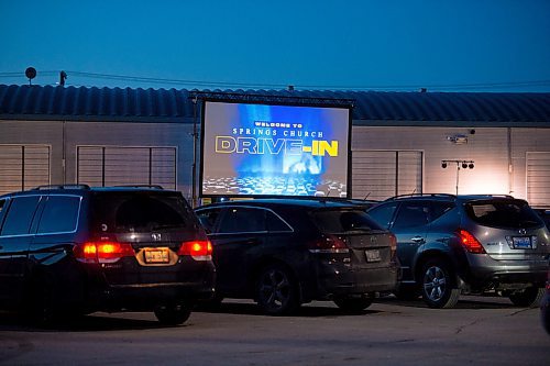 Mike Sudoma / Winnipeg Free Press
Church goers flock to the parking lot of Springs Church Sunday evening as they take in the churchs first Drive-In Service held in the parking lot.
March 29, 2020