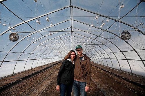 JOHN WOODS / WINNIPEG FREE PRESS
Jeff Veenstra and his partner Janna, owners of Wild Earth Farms, are photographed in their vegetable greenhouse just north of Oakbank Monday, March 30, 2020. Veenstra, who mainly sells to restaurants, is part of a group of farmers who find it hard to do business during this COVID-19 pandemic.

Reporter: Lawrynuik