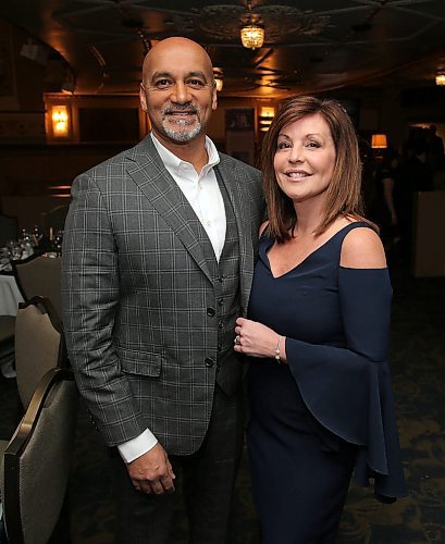 JASON HALSTEAD / WINNIPEG FREE PRESS

From left, Prakash Gowdar and Michelle Gowdar (ReGen Composites) at the seventh annual Ball for the Brave in support of Cvet's Pets Helping Vets at the Metropolitan Entertainment Centre on March 5, 2020. (See Social Page)