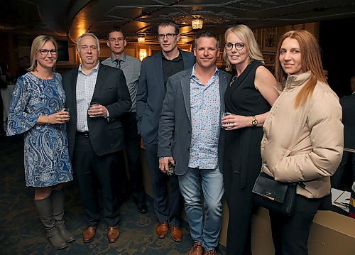 JASON HALSTEAD / WINNIPEG FREE PRESS

From left, Pat Schmeichel, Wally Schmeichel, Dan Joudrey, Craig Baker, John Motkaluk, Paula Motkaluk and Calliopi Joudrey at the seventh annual Ball for the Brave in support of Cvet's Pets Helping Vets at the Metropolitan Entertainment Centre on March 5, 2020. (See Social Page)