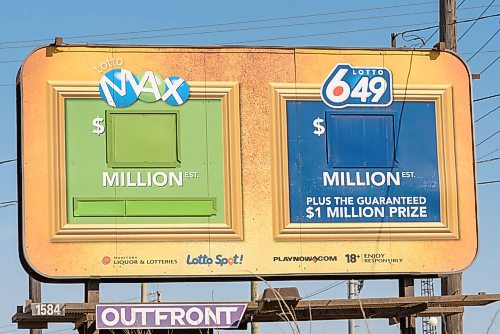 JESSE BOILY / WINNIPEG FREE PRESS
A lottery billboard near McPhillips and Logan Ave. sits empty on Tuesday, March 31, 2020.
Reporter: