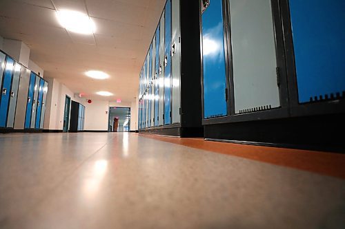 RUTH BONNEVILLE  /  WINNIPEG FREE PRESS 

Local - file shots  empty high school hallways 

File photo of St. Johns High School empty hallways with lockers during Coronavirus COVID-19 pandemic.

April 2nd,  2020
