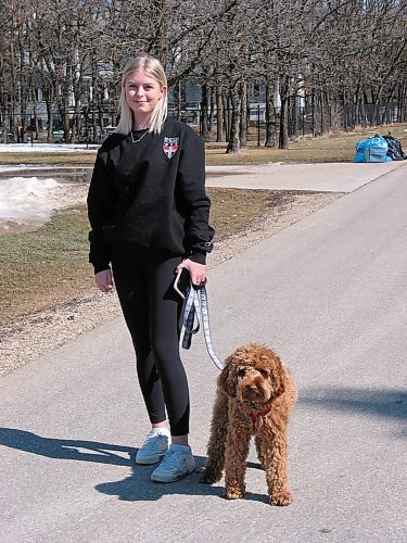 Canstar Community News March 30, 2020 - Lauren Chabot and her dog Daisy are shown enjoying a walk through Headingley on a sunny early spring day. (ANDREA GEARY/CANSTAR COMMUNITY NEWS)