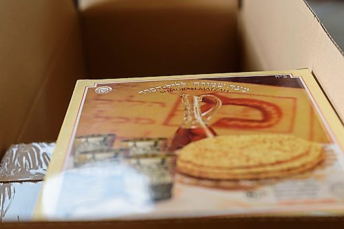 JESSE BOILY  / WINNIPEG FREE PRESS
Matzah and seder kits wait to be picked up at Chabud- Lubavitch of Winnipeg on Monday. Monday, April 6, 2020. Due to the COVID-19 pandemic passover is being adapted so many are using the seder kits for at home meals this year.
Reporter: Brenda Suderman