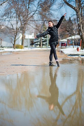 MIKAELA MACKENZIE / WINNIPEG FREE PRESS

Royal Winnipeg Ballet company dancer Jaimi Deleau poses for a portrait outside of her parent's house in Westwood in Winnipeg on Wednesday, April 8, 2020.
Winnipeg Free Press 2020