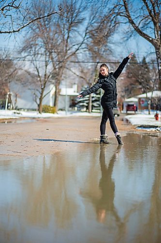 MIKAELA MACKENZIE / WINNIPEG FREE PRESS

Royal Winnipeg Ballet company dancer Jaimi Deleau poses for a portrait outside of her parent's house in Westwood in Winnipeg on Wednesday, April 8, 2020.
Winnipeg Free Press 2020