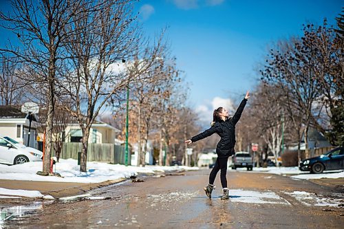 MIKAELA MACKENZIE / WINNIPEG FREE PRESS

Royal Winnipeg Ballet company dancer Jaimi Deleau poses for a portrait outside of her parent's house in Westwood in Winnipeg on Wednesday, April 8, 2020.
Winnipeg Free Press 2020