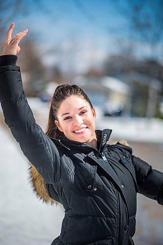 MIKAELA MACKENZIE / WINNIPEG FREE PRESS

Royal Winnipeg Ballet company dancer Jaimi Deleau poses for a portrait outside of her parent's house in Westwood in Winnipeg on Wednesday, April 8, 2020.
Winnipeg Free Press 2020