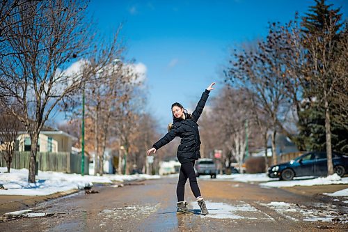 MIKAELA MACKENZIE / WINNIPEG FREE PRESS

Royal Winnipeg Ballet company dancer Jaimi Deleau poses for a portrait outside of her parent's house in Westwood in Winnipeg on Wednesday, April 8, 2020.
Winnipeg Free Press 2020