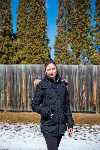 MIKAELA MACKENZIE / WINNIPEG FREE PRESS

Royal Winnipeg Ballet company dancer Jaimi Deleau poses for a portrait outside of her parent's house in Westwood in Winnipeg on Wednesday, April 8, 2020.
Winnipeg Free Press 2020