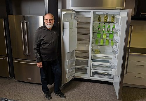 JESSE BOILY  / WINNIPEG FREE PRESS
Harold Kriewald, the owner of Stalwart Appliances is facing a shortage of supplies on items such as freezers during the pandemic, poses for a portrait at his store on Wednesday. Wednesday, April 8, 2020.
Reporter: Malak Abas