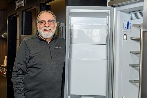JESSE BOILY  / WINNIPEG FREE PRESS
Harold Kriewald, the owner of Stalwart Appliances is facing a shortage of supplies on items such as freezers during the pandemic, poses for a portrait at his store on Wednesday. Wednesday, April 8, 2020.
Reporter: Malak Abas