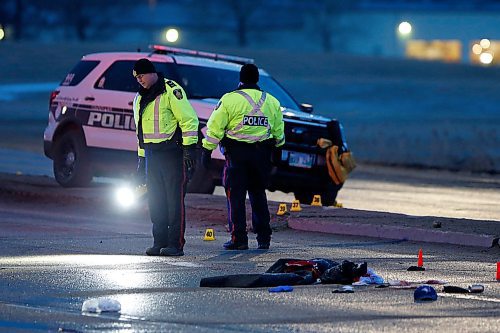 JOHN WOODS / WINNIPEG FREE PRESS
Police investigate an officer involved shooting on Lagimodiere Blvd at Fermor Ave in Winnipeg Wednesday, April 8, 2020. 

Reporter: Mike