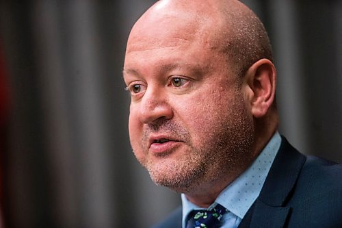 MIKAELA MACKENZIE / WINNIPEG FREE PRESS

Chief public health officer Dr. Brent Roussin speaks during his daily media briefing at the Manitoba Legislative Building in Winnipeg on Monday, April 13, 2020.
Winnipeg Free Press 2020