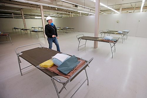 JOHN WOODS / WINNIPEG FREE PRESS
Rick Lees, executive director of Main Street Project (MSP) looks through the work that is being done in a borrowed building to help expand their shelter facilities in Winnipeg Thursday, April 16, 2020. 

Reporter: Thorpe