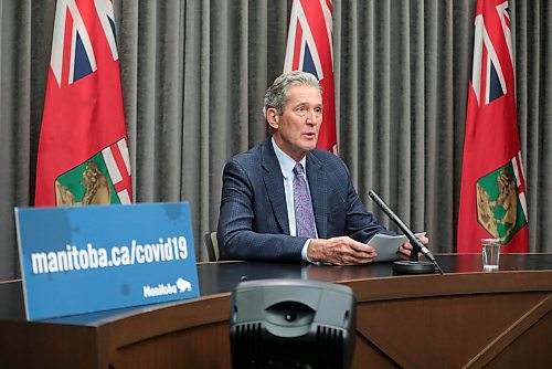 RUTH BONNEVILLE  /  WINNIPEG FREE PRESS 

LOCAL - Premier, press briefing 

Manitoba premier, Brian Pallister, speaks to the media at a press briefing on COVID-19 measures at the Manitoba Legislative Building Friday morning. 


April 24th,  2020
