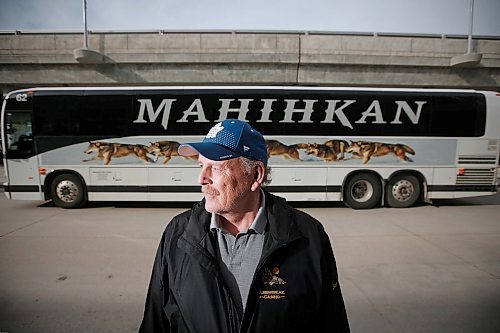 JOHN WOODS / WINNIPEG FREE PRESS
Roger Larocque, driver for Mahihkan Bus Lines, is photographed at the airport Monday, April 27, 2020. 

Reporter: ?