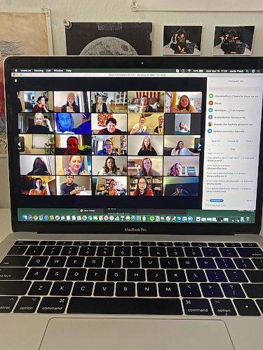 People gather on Zoom, a video conferencing app. Companies and friend groups across the U.S. are video chatting to keep spirits high. (Jamie Lee Finch/Columbia Daily Tribune/TNS)