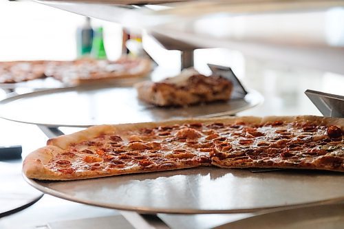 Daniel Crump / Winnipeg Free Press. Slices of Wall Street Slice Pepperoni Prince pizza. Wall Street Slice specializes in classic thin crust New York style pizzas. April 30, 2020.
