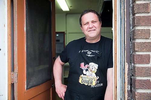 MIKAELA MACKENZIE / WINNIPEG FREE PRESS

Fraser Mason, owner of Sandy Lou's Diner, poses for a portrait in the back of the kitchen in Winnipeg on Friday, May 1, 2020. The diner's only been open six months, but has already had its share of adversity, first getting into a dispute with their original landlord at a downtown hotel, forcing them to vacate that premises after only three months, then getting hit with COVID two weeks after opening at their second location, inside the LaSalle Hotel. For Dave Sanderson story.

Winnipeg Free Press 2020